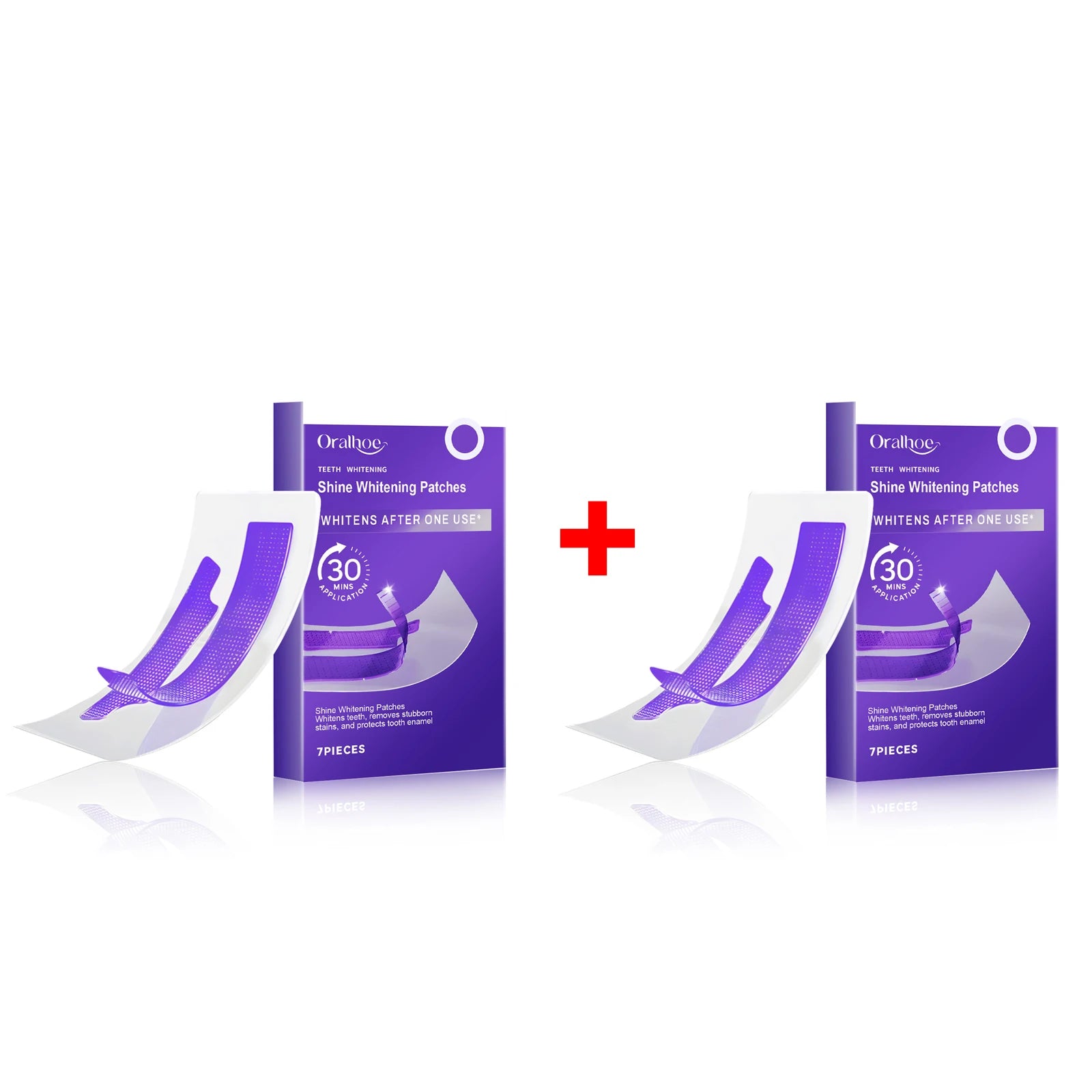 Purple Teeth Whitening Strips Brighten Tooth Remove Plaque Stain Cleaning Oral Hygiene.